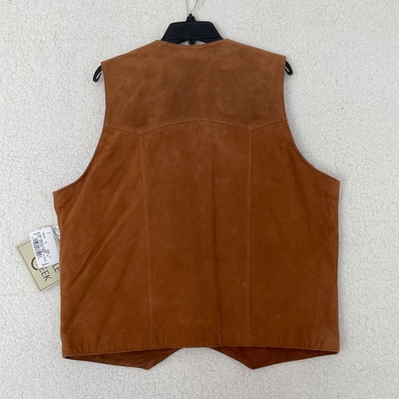 Cripple Creek Men's Cognac Suede Leather Vest XL NWT - Picture 2 of 16